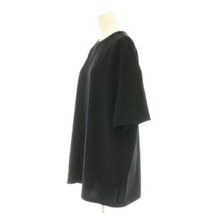 ENFOLD 24SS WOVEN T-SHIRT Tシャツ カットソー 五分袖 38 ネイビー /HK OS