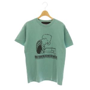 × ピーナッツ PEANUTS シュローダーTシャツ カットソー 半袖 XS ライトブルー ブラック /DO