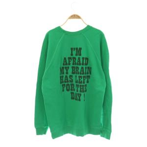 MARC JACOBS × ピーナッツ PEANUTS ペパーミントパティダメージスウェット 長袖 S グリーン ブラック /DO