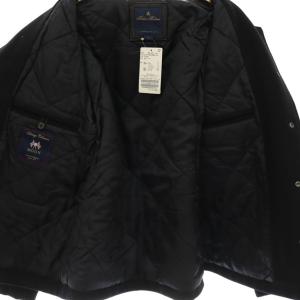 Brooks Brothers IENA別注 スタジャン カウレザー S ネイビー ブラック