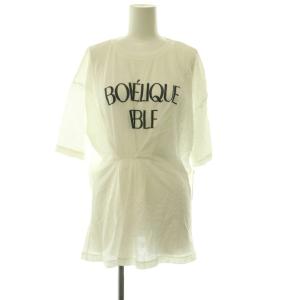 26SS タックロゴTシャツ カットソー シアー 半袖 36 白 ホワイト 0126242112 /HS