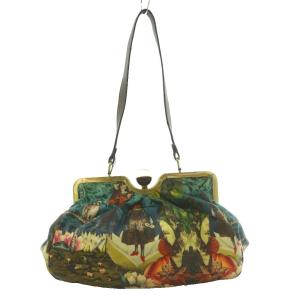 FURLA × Talent Hub オズの魔法使い がま口バッグ ハンド セミショルダー マルチカラー ゴールドカラー