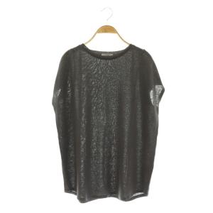 ORNE VENNI カットソー リネン フレンチスリーブ 38 チャコールグレー /HS OS