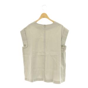 theory luxe 24SS CRISP LINEN LEON ブラウス 半袖 プルオーバー リネン 38 グレー /NR