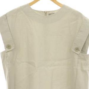 theory luxe 24SS CRISP LINEN LEON ブラウス 半袖 プルオーバー リネン 38 グレー /NR