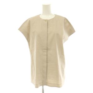ECO CRUNCH WASH MISEL C ブラウス フレンチスリーブ クルーネック リネン 38