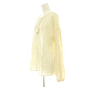 MAX MARA WEEKEND LINE リネンコットンチュニックブラウス 長袖 M アイボリー /DO OS