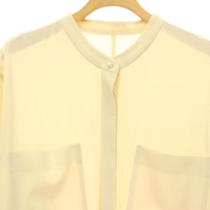 BEARDSLEY 24SS バイカラーワンピースコクーン ロング 長袖 F アイボリー 黒 ブラック /HS OS