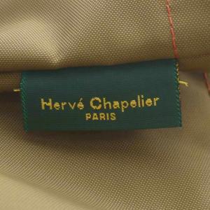 Hervé Chapelier 1027N ナイロン舟形トートM バッグ ブラウン オレンジ /YO30