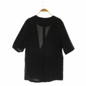 JOURNAL STANDARD アイアスストレッチハーフスリーブジャケット パンツ セット ノーカラー タック 薄手 38 ブラック /CX