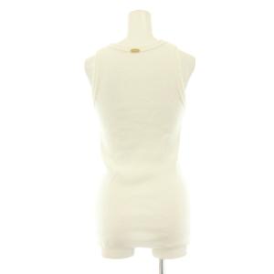 MUSE de Deuxieme Classe LOREL RIB タンクトップ カットソー ノースリーブ 白 /NR OS