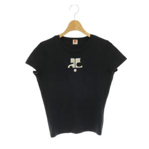 ロゴ Tシャツ カットソー グリッター 38 ブラック /ES OS