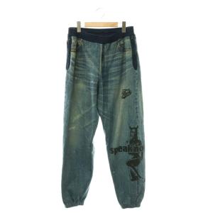 24AW SPEAK NO EVIL スウェットパンツ デニム イージー ジョガー L インディゴブルー