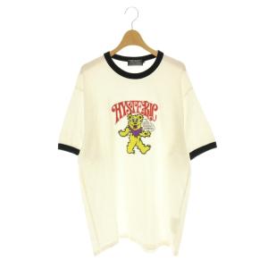 25SS FIRE BEAR GLITTER Tシャツ カットソー 半袖 XL ホワイト /HK OS