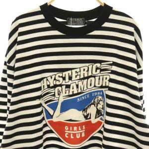 HYSTERIC GLAMOUR GIRLS CLUB Tシャツ カットソー ボーダー XL 黒 ブラック 白 ホワイト /CX OS