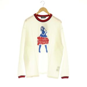VIXEN GIRL TEE ロンT カットソー 長袖 XL ホワイト レッド ブルー /DO OS