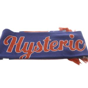 HYSTERIC GLAMOUR SPORTS LOGO マフラー フリンジ ブルー レッド /YO18