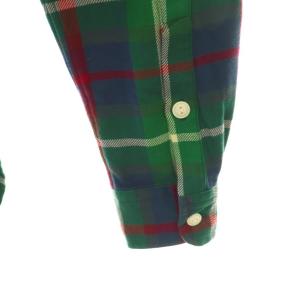 POLO RALPH LAUREN チェック柄シャツ 長袖 XS グリーン ネイビー /HK OS