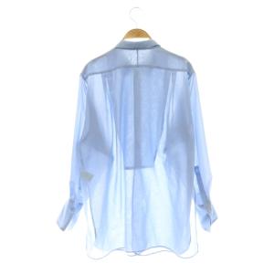 MACPHEE 24AWポリエステルウールボイル チュニックシャツ ブラウス 長袖 36 ライトブルー /SY OS