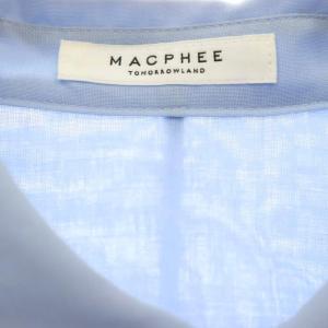MACPHEE 24AWポリエステルウールボイル チュニックシャツ ブラウス 長袖 36 ライトブルー /SY OS