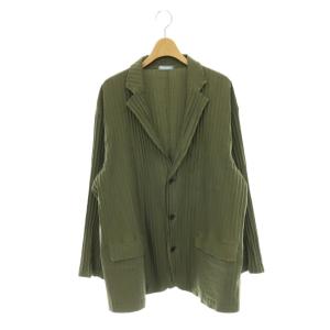 24AW プリーツテーラードジャケット 薄手 M カーキ /DO OS