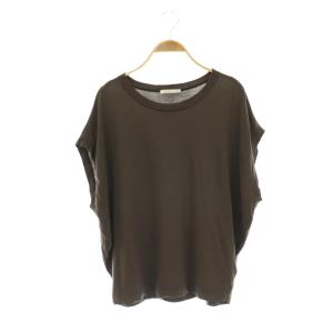 25AW ALBINIハイゲージTシャツ カットソー フレンチスリーブ 茶 /NR OS