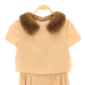 FOXEY マドレーヌワンピース 38 ピンクベージュ ブラウン 33535
