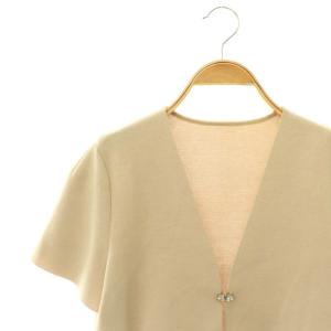 FOXEY レディジュエルニットジャケット 38 ベージュ 37695