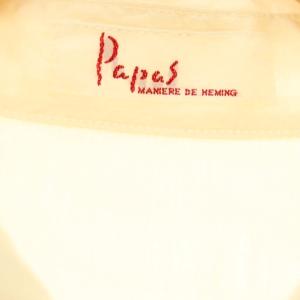 Papas シルクシャツ 長袖 前開き アイボリー /NR OS SH