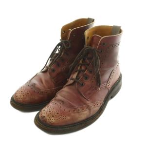 Tricker's MALTON カントリーブーツ ショートブーツ ウィングチップ 8.5 27.0cm 茶 ブラウン 72508