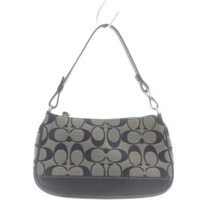 COACH シグネチャー ハンドバッグ アクセサリーポーチ グレー 黒 ブラック 6094 /SR