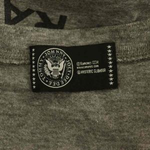 HYSTERIC GLAMOUR RAMONES カットソーワンピース 半袖 Vネック F グレー /MY OS