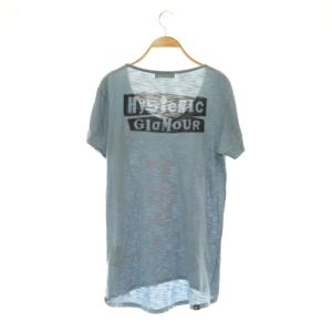 HYSTERIC GLAMOUR HYSTERIC BEAR カットソーチュニック 半袖 プリント F ブルー /MY OS
