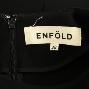ENFOLD トリアセダブルクロス ドルマンPO トップス ブラウス 九分袖 38 ブラック /MY OS