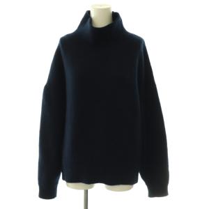Air CASH タートルネックプルオーバー ニット セーター 長袖 カシミヤ ネイビー /DO OS