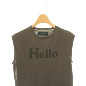 MADISONBLUE HELLO NOSLEEVE TEE Tシャツ カットソー ノースリーブ コットン S チャコール /NR