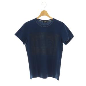  AD2016 製品染め プリント 半袖Tシャツ カットソー ラメ S ネイビー /CX OS
