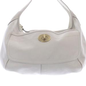 COACH ホーボー ターンロック ワンショルダーバッグ 白 ホワイト 10741 /SR