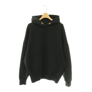 24AW Oversized Hoodie フーディ パーカー スウェット プルオーバー 黒 ブラック