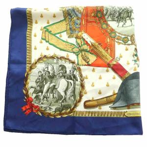 HERMES NAPOLEON カレ90 スカーフ シルク マルチカラー