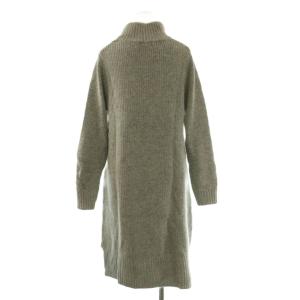 franche lippée ニットワンピース M グレー 長袖 ウール ハイネック ミモレ ロング /BB