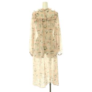 franche lippée ネコ プリント シアーワンピース M ピンクベージュ マルチカラー /ES OS