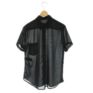 COMME des GARCONS COMME des GARCONS シャツ 半袖 前開き S ブラック S14B013 /DO OS