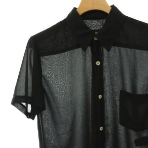 COMME des GARCONS COMME des GARCONS シャツ 半袖 前開き S ブラック S14B013 /DO OS