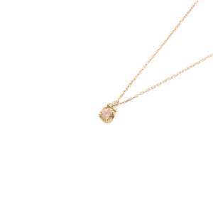 ピンクトルマリン ダイヤ0.01CT 1g ネックレス K18YG