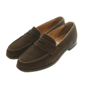 ×BEAMS F DIJON ペニーローファー スエード 7.5 ブラウン 20187