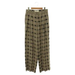 25SS Checkjacquard Tuck Trousers チェック 38