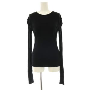 LAYERED SHOULDER CUT TOPS トップス カットソー 長袖 2 ブラック /ES OS