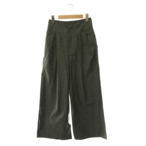 25SS MANTECO 2タックワイドパンツ ジッパーフライ 36 グレー /DO OS