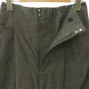 UNITED ARROWS 25SS MANTECO 2タックワイドパンツ ジッパーフライ 36 グレー /DO OS